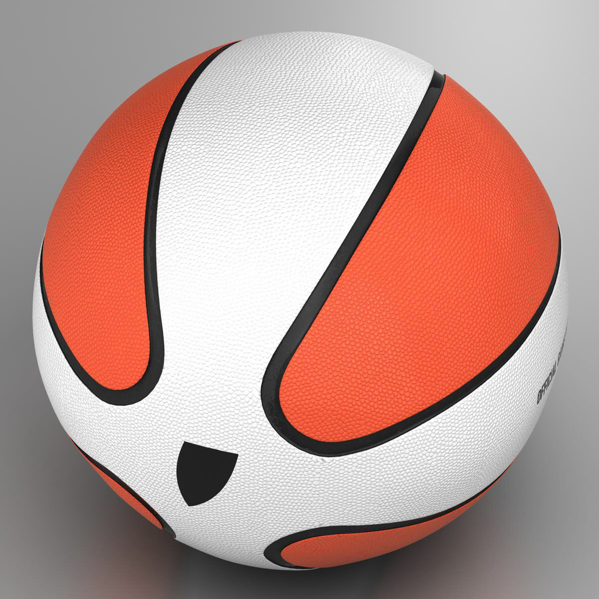 Basketball ball Star bicolor Low-poly 3D model_9
