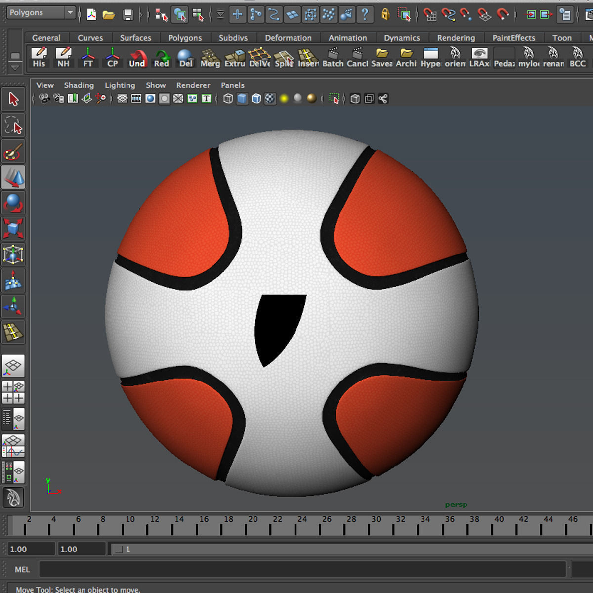 Basketball ball Star bicolor Low-poly 3D model_14