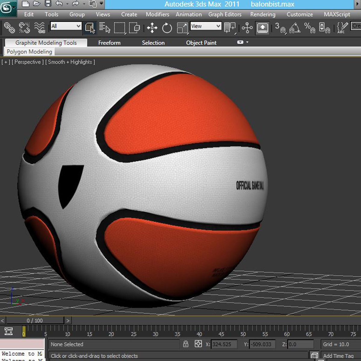 Basketball ball Star bicolor Low-poly 3D model_16