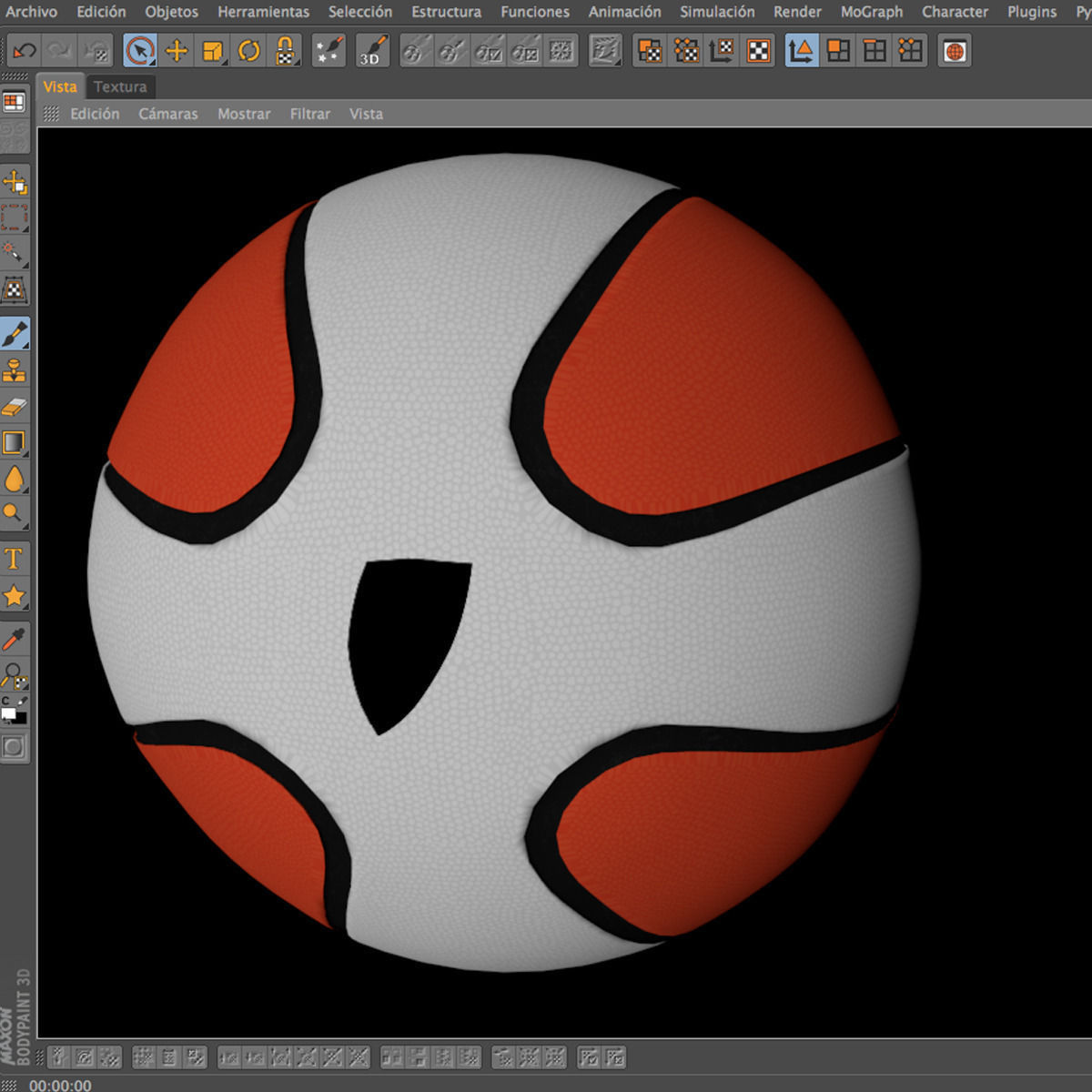 Basketball ball Star bicolor Low-poly 3D model_15