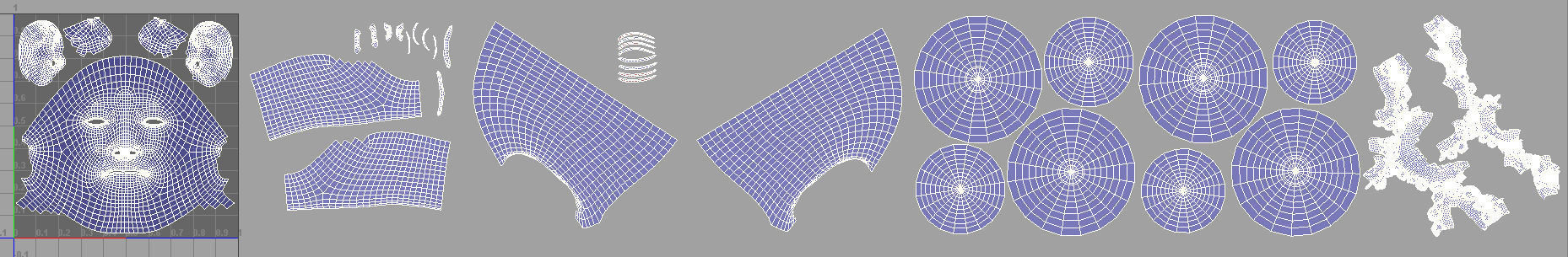 head Geometry MultiUV  3D model_6