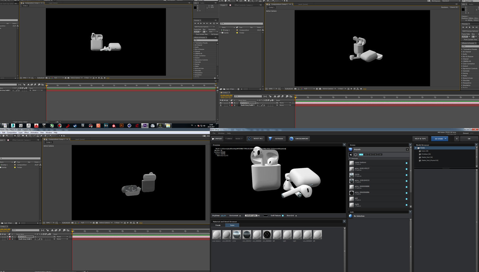 Airpods created 3D model_3