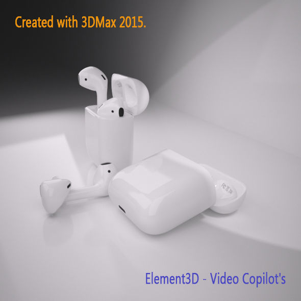 Airpods created 3D model_2