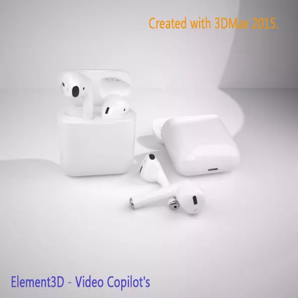 Airpods created 3D model_0