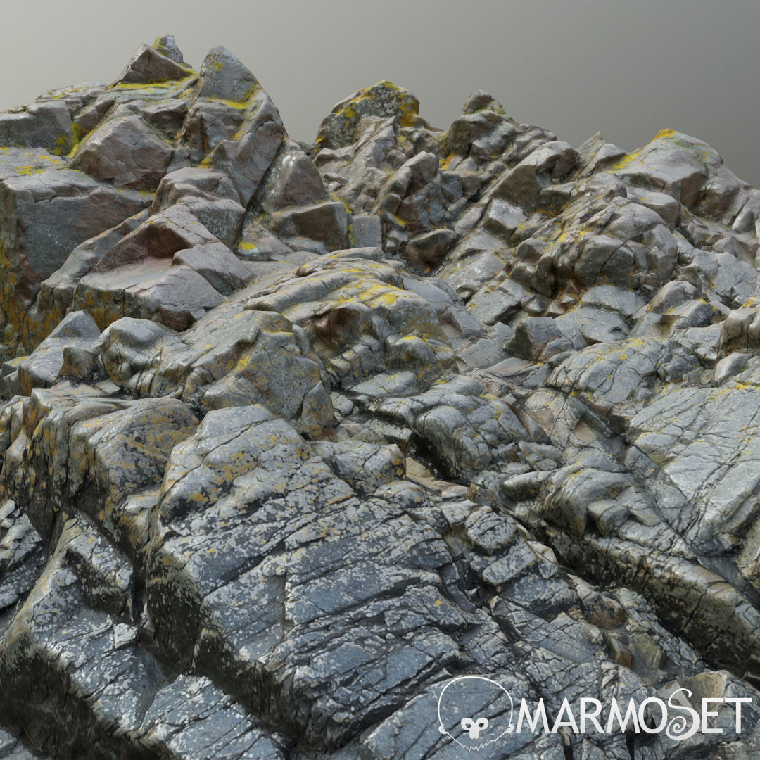 Cliff pack H bundle 3D model_9