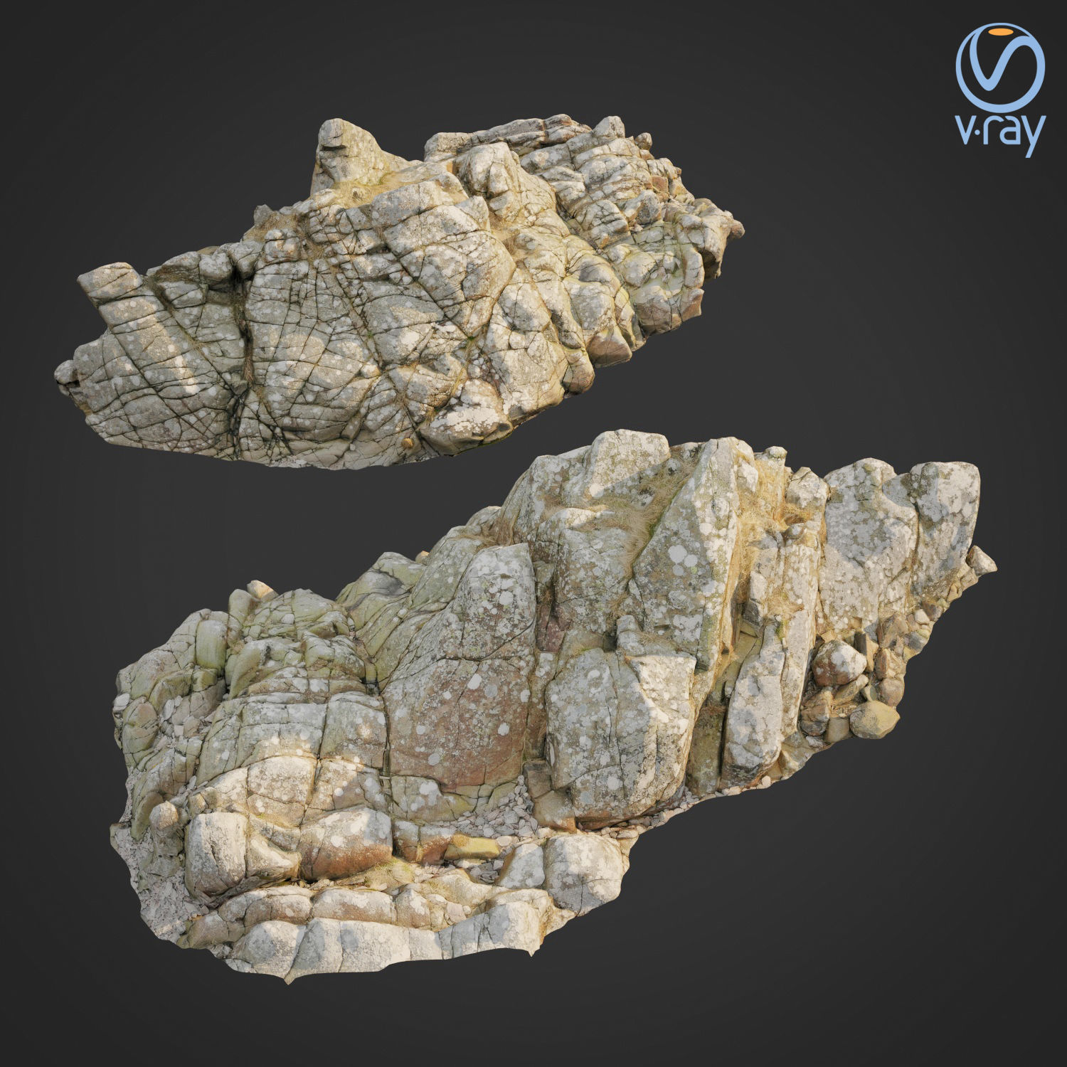 Cliff pack H bundle 3D model_5