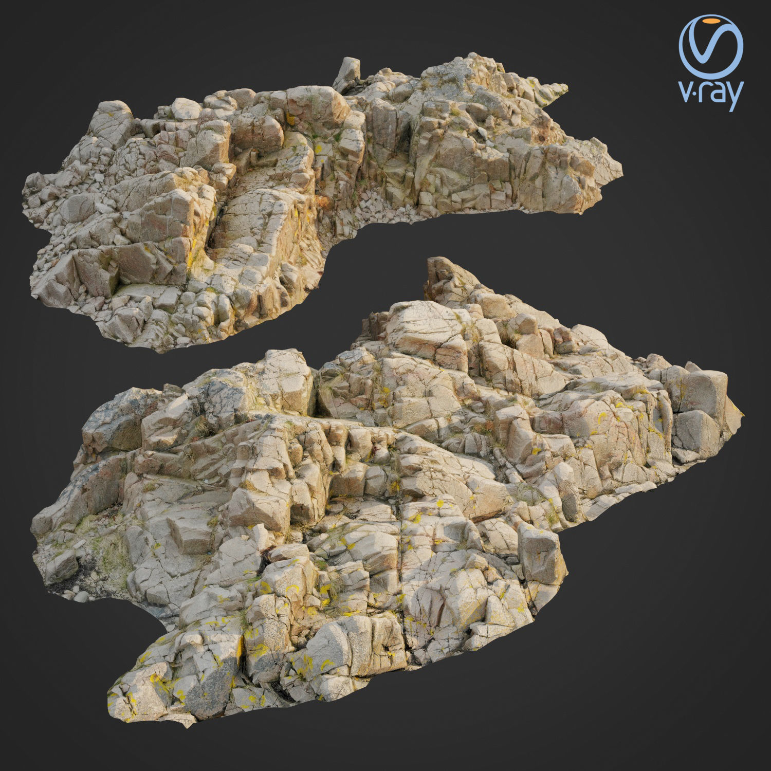 Cliff pack H bundle 3D model_3
