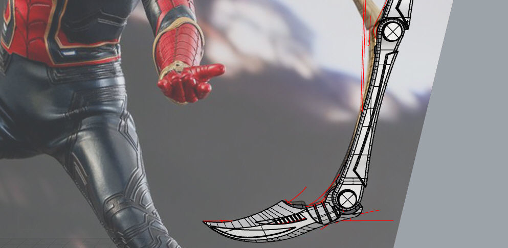 Iron spider suit legs from infinity war 3D print model_6