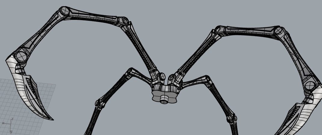 Iron spider suit legs from infinity war 3D print model_7