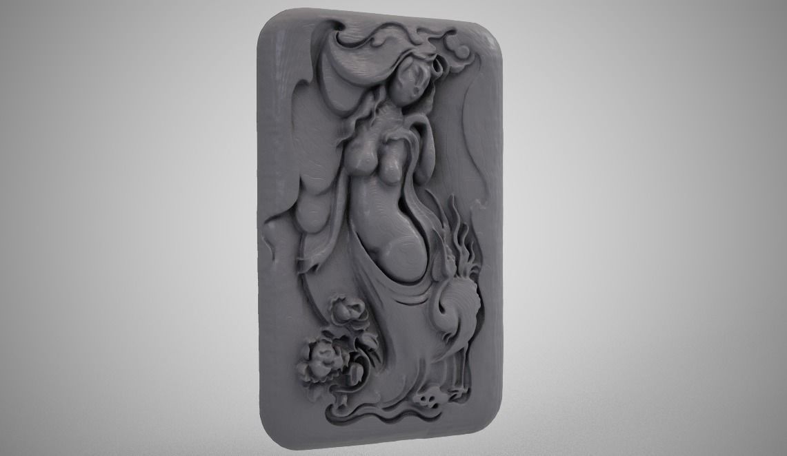 Carving Woman in the Nature 3D print model_11