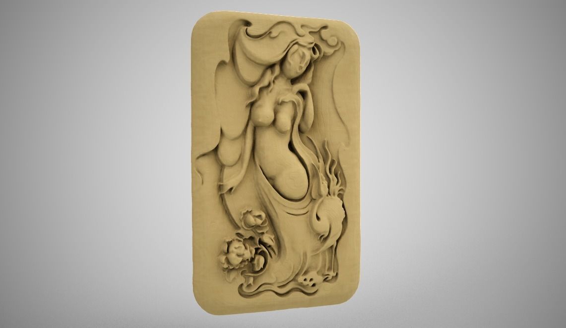 Carving Woman in the Nature 3D print model_15
