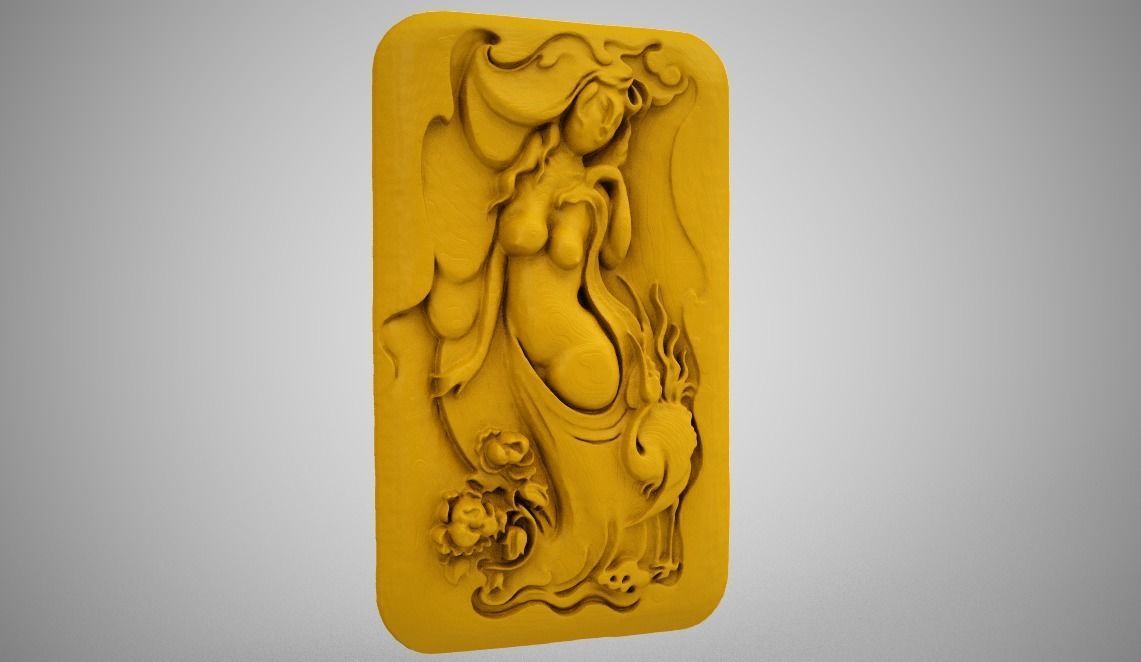 Carving Woman in the Nature 3D print model_9