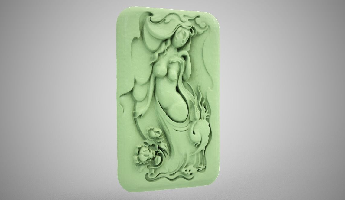 Carving Woman in the Nature 3D print model_12