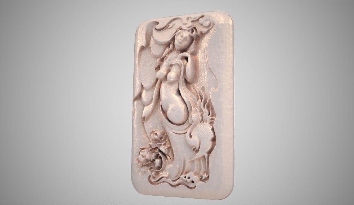 Carving Woman in the Nature 3D print model_8