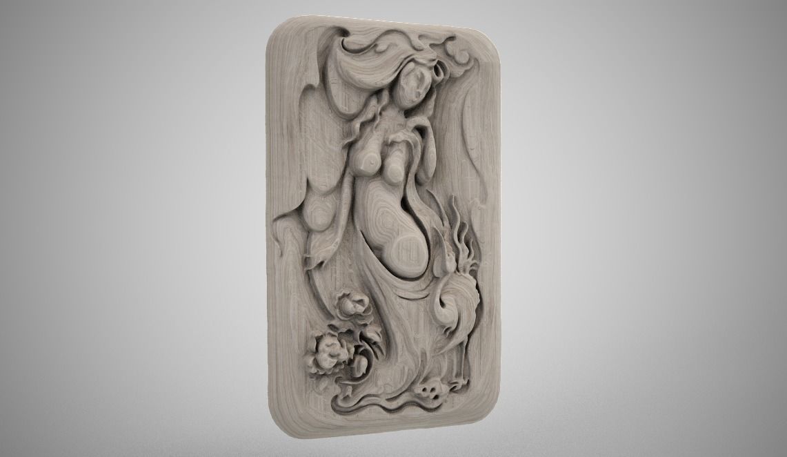 Carving Woman in the Nature 3D print model_14