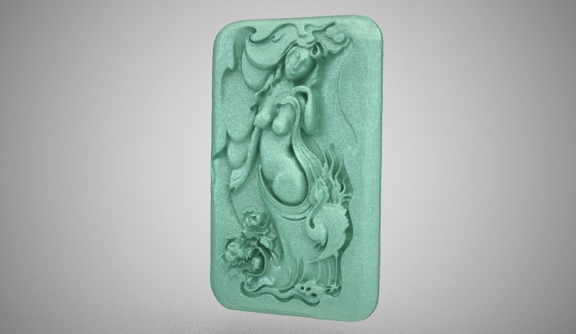 Carving Woman in the Nature 3D print model_2