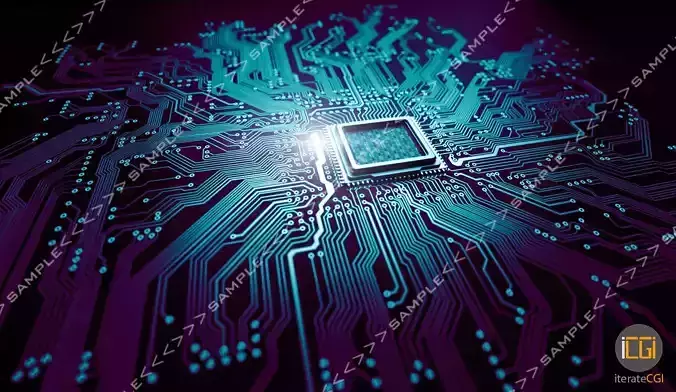 Quantum processor 3D model