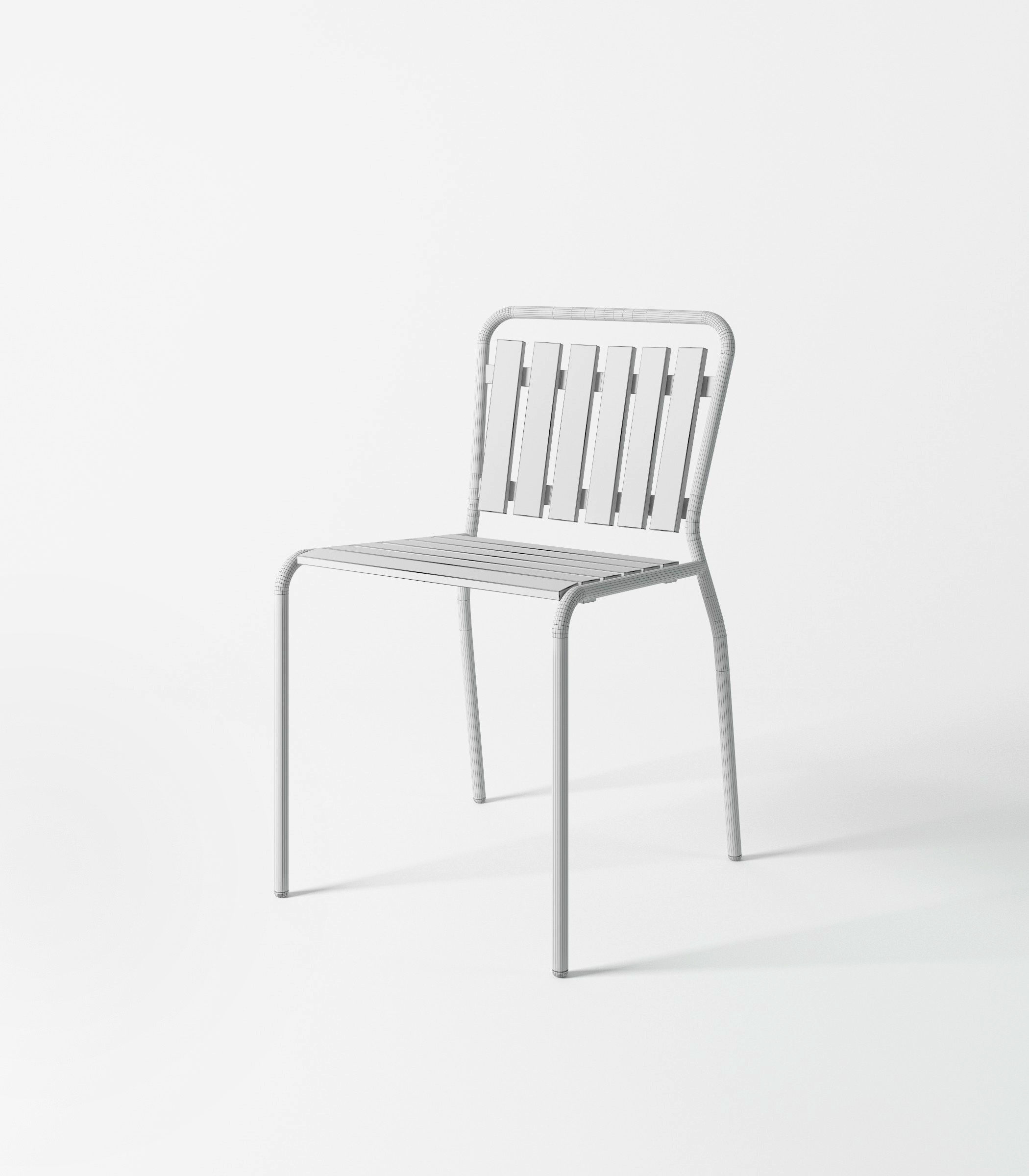 Haefeli Chair and Table 3D model_4