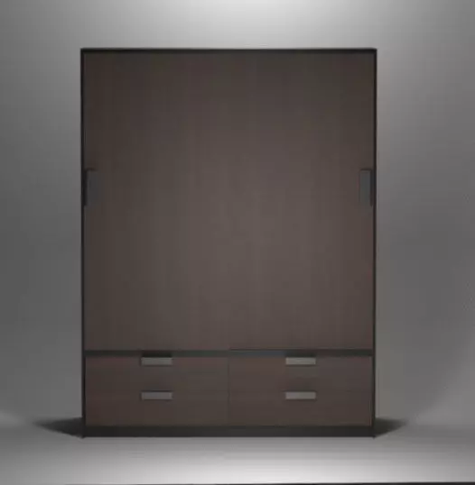Wardrobe - dark wood Free 3D model