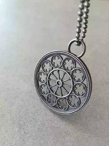Rose Window Pendant 3D print model