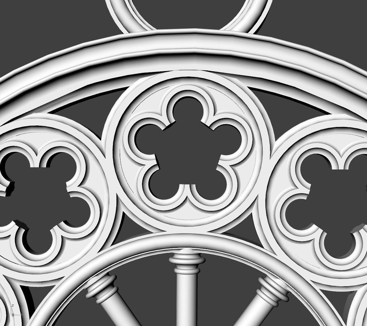 Rose Window Pendant 3D print model_9