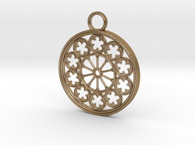 Rose Window Pendant 3D print model_2