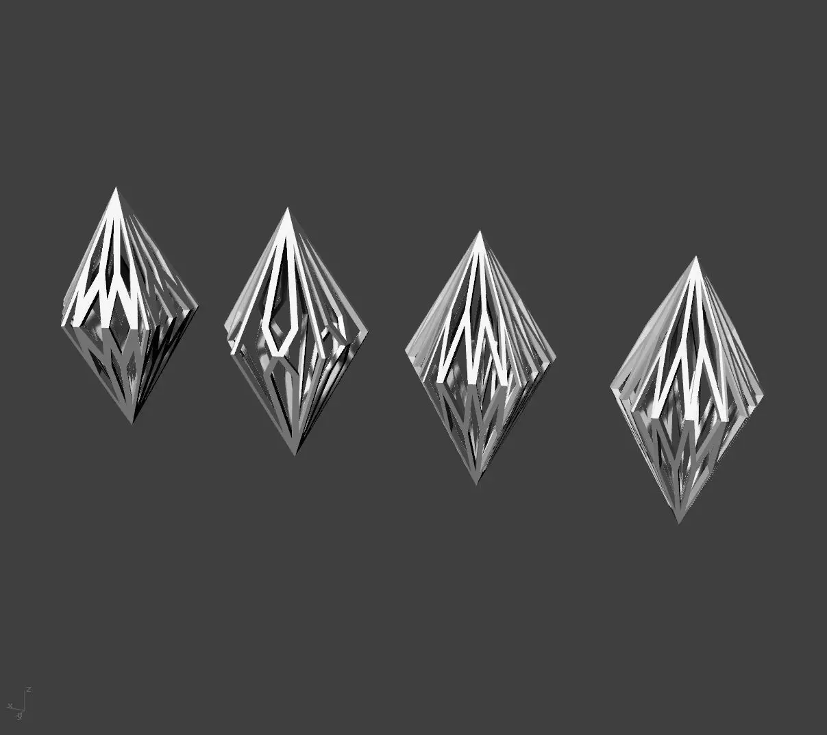 Diamond Pendant 2 3D print model_0