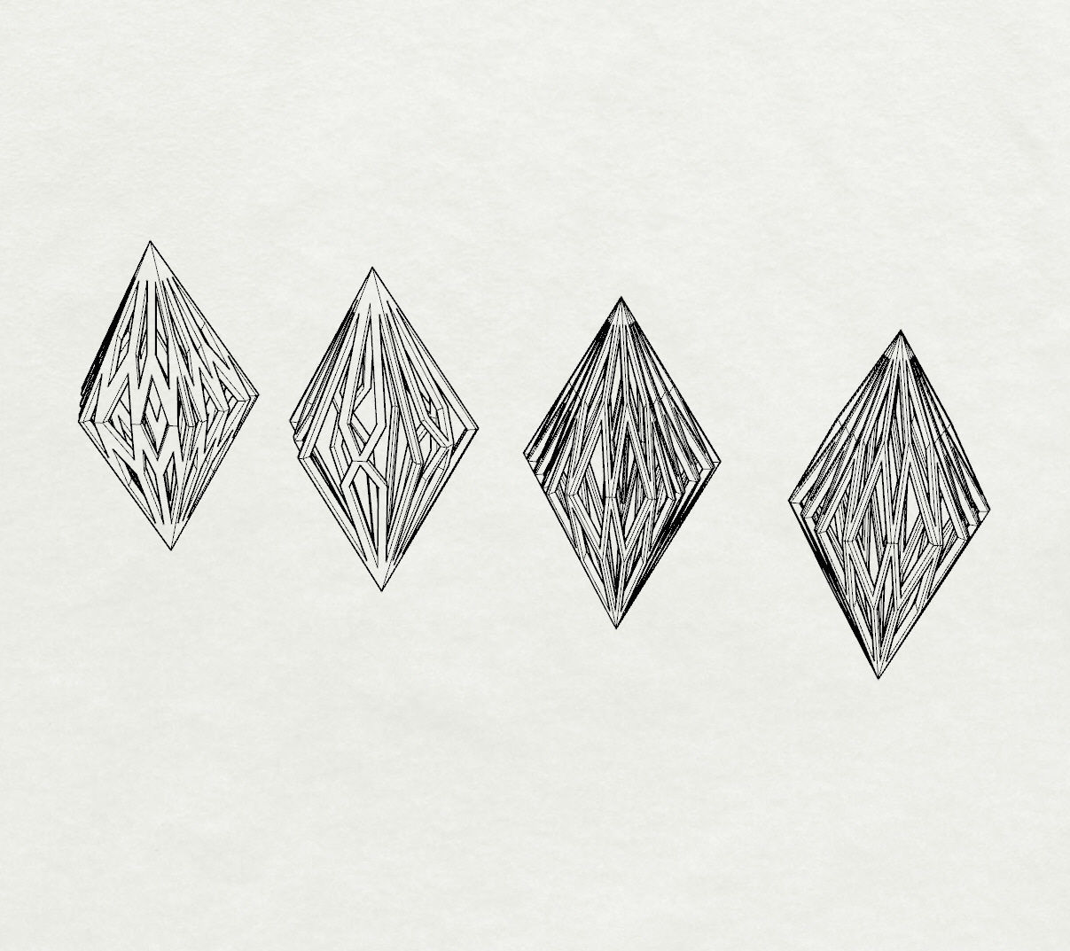 Diamond Pendant 2 3D print model_1