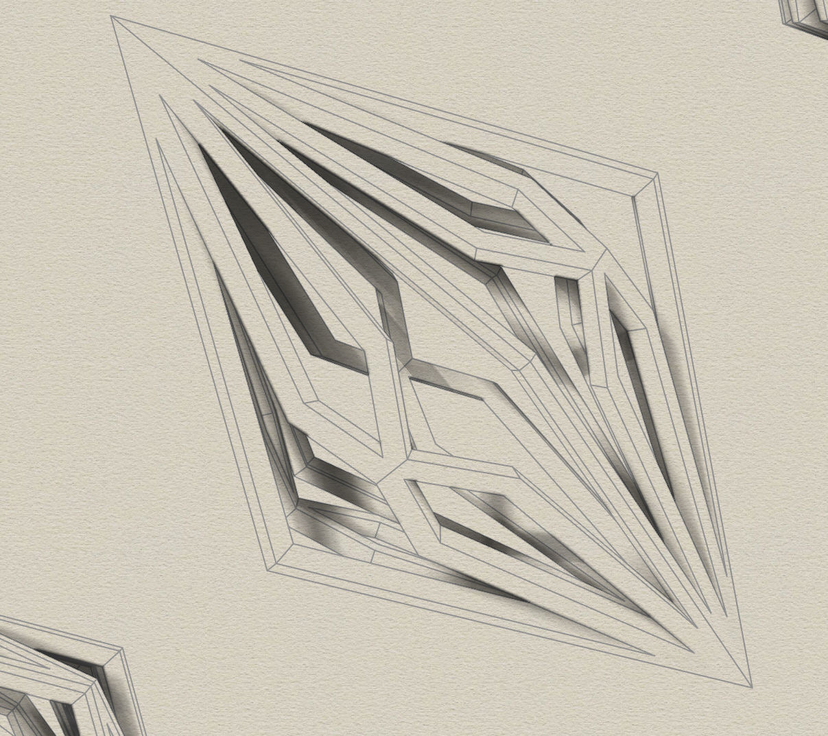 Diamond Pendant 2 3D print model_7