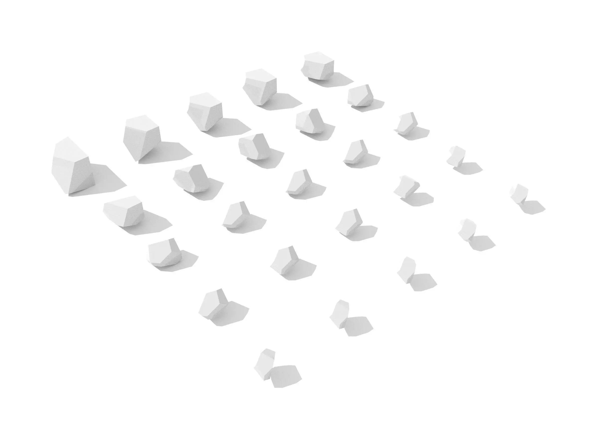 Faceted Rocks 3D print model_0