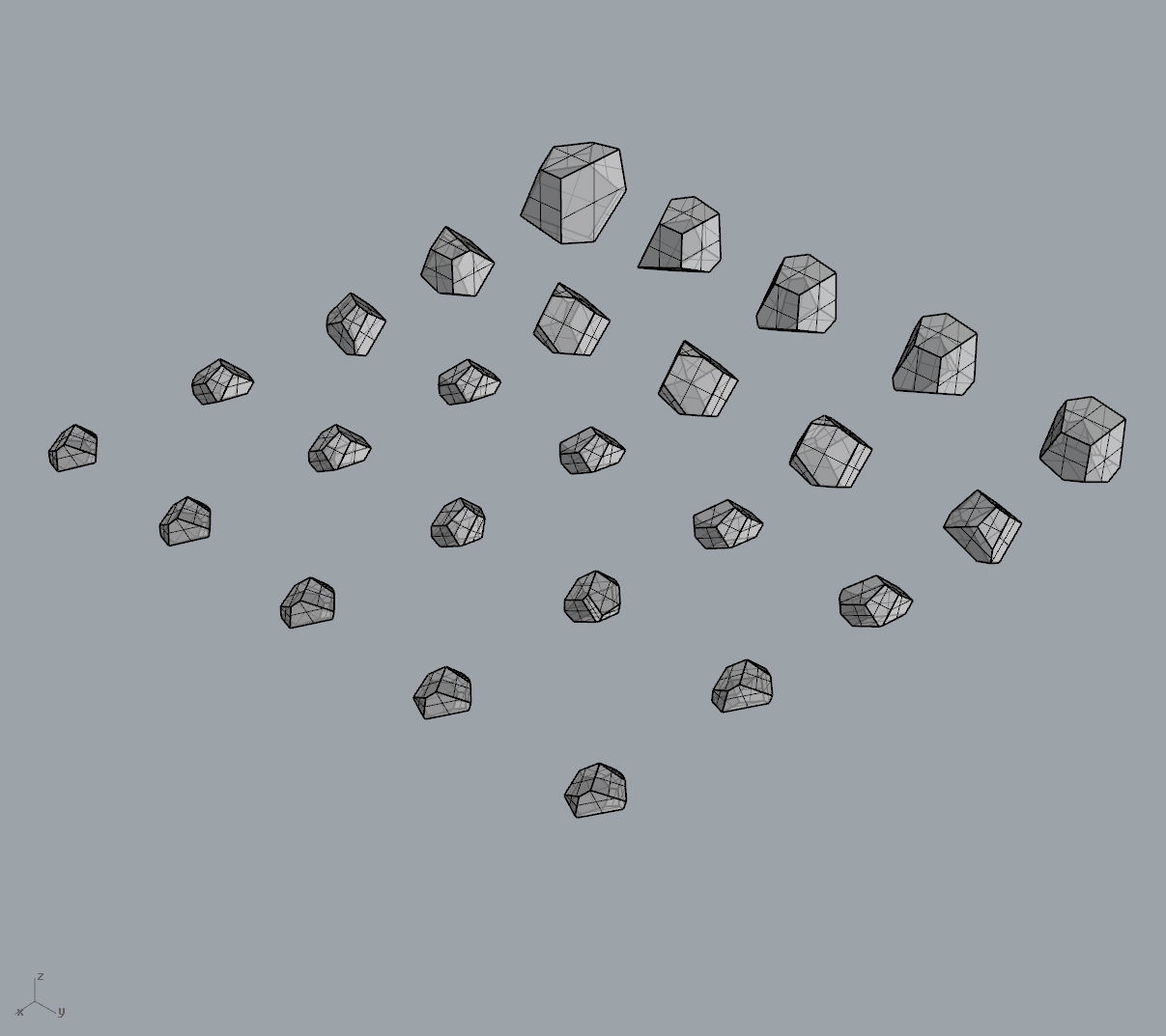 Faceted Rocks 3D print model_2