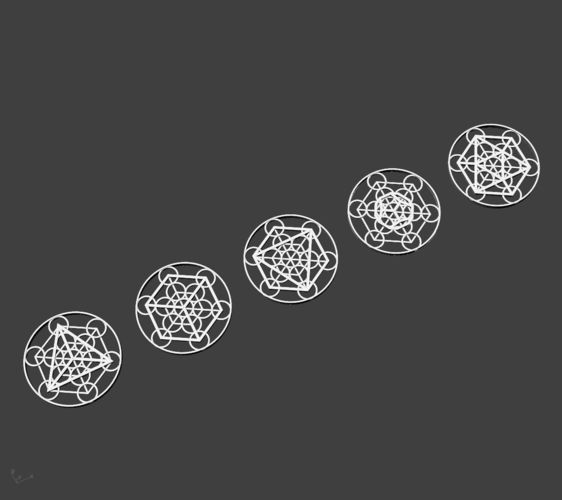 Metatron Cube Pendants 3D print model