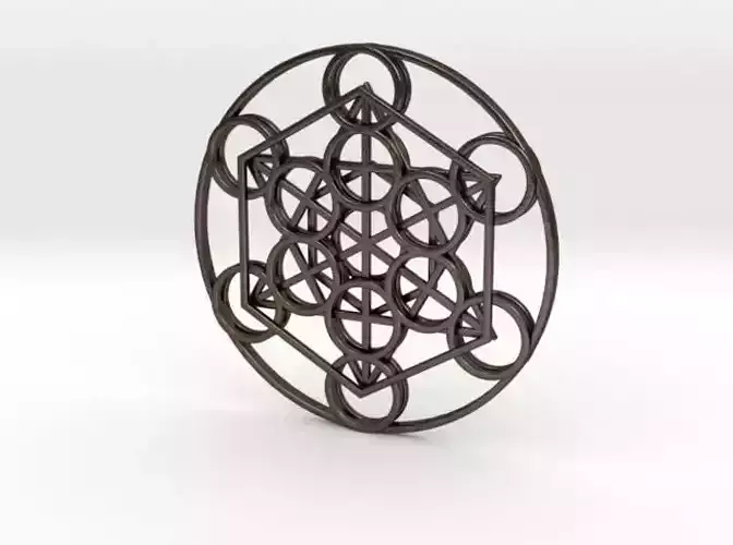 Metatron Cube Pendant 3D print model