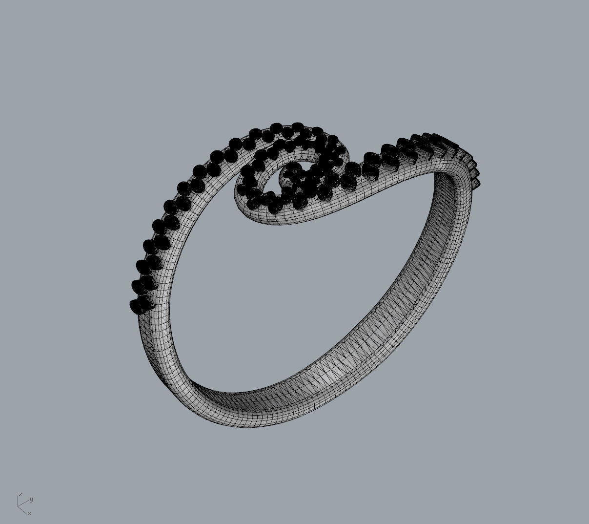 Tentacle Ring no1 3D print model_3