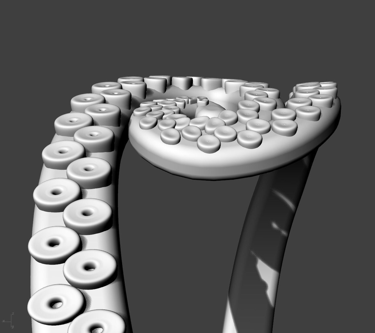 Tentacle Ring no1 3D print model_5