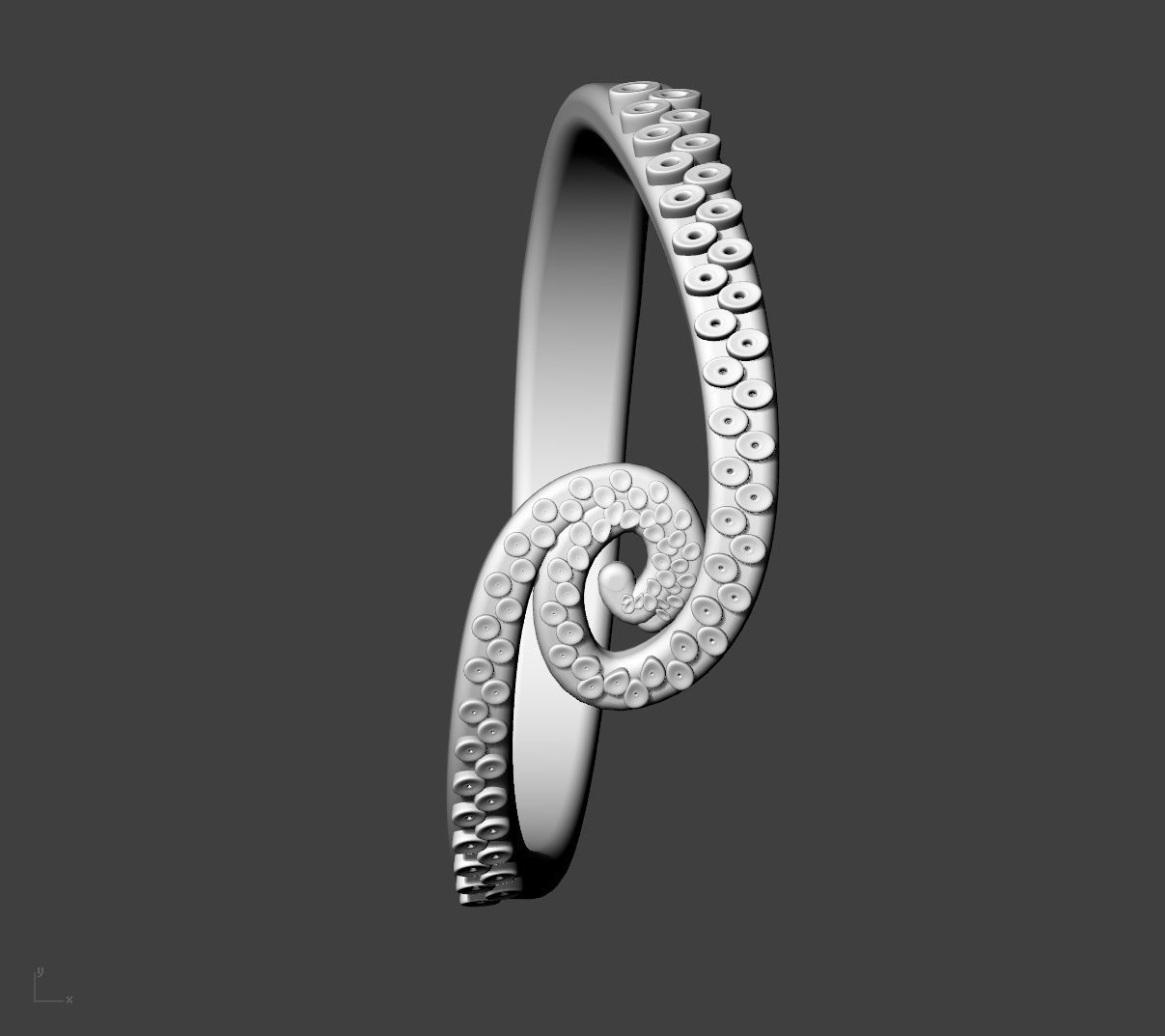 Tentacle Ring no1 3D print model_1