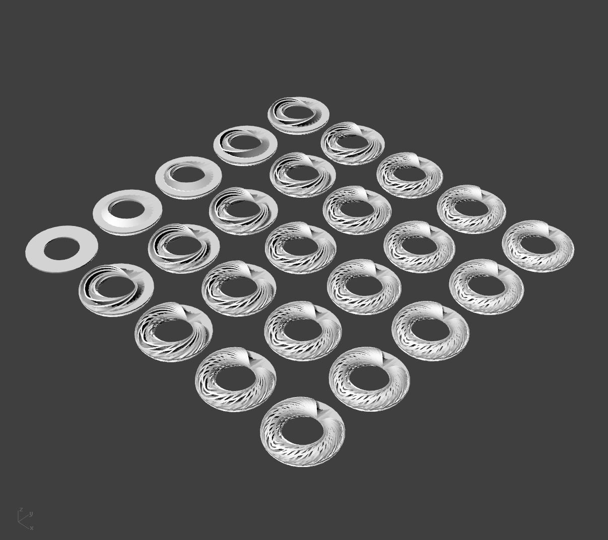 Mobius Rings 3D print model_1