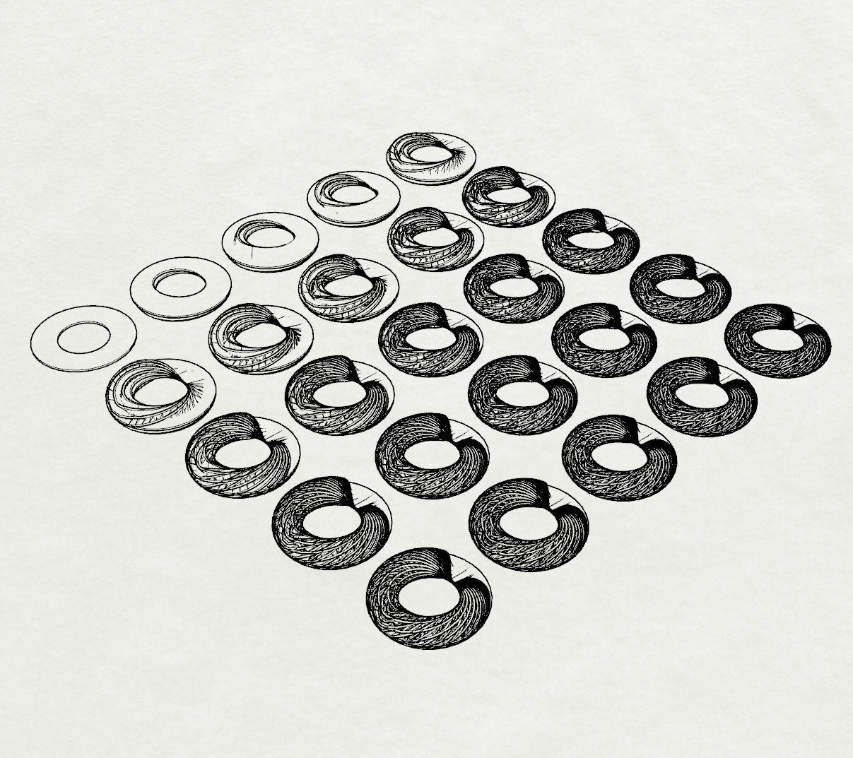 Mobius Rings 3D print model_3