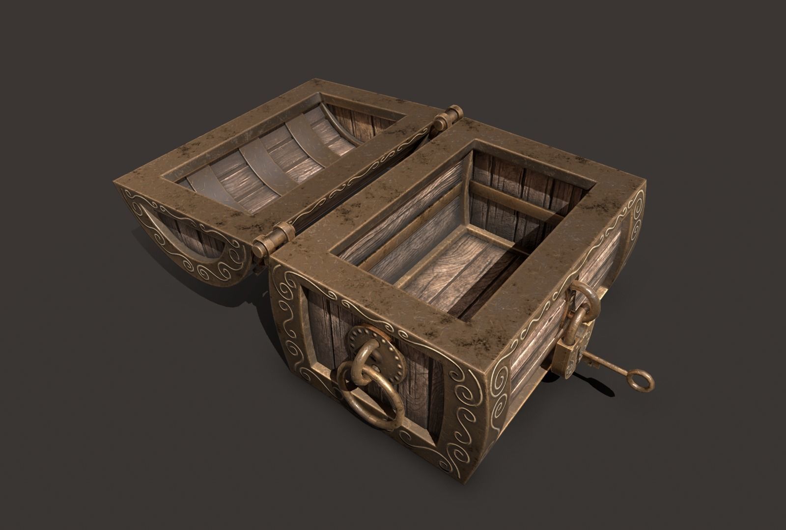 magic chest Low-poly 3D model_25