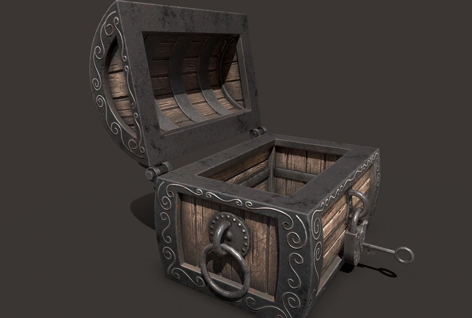 magic chest Low-poly 3D model_22