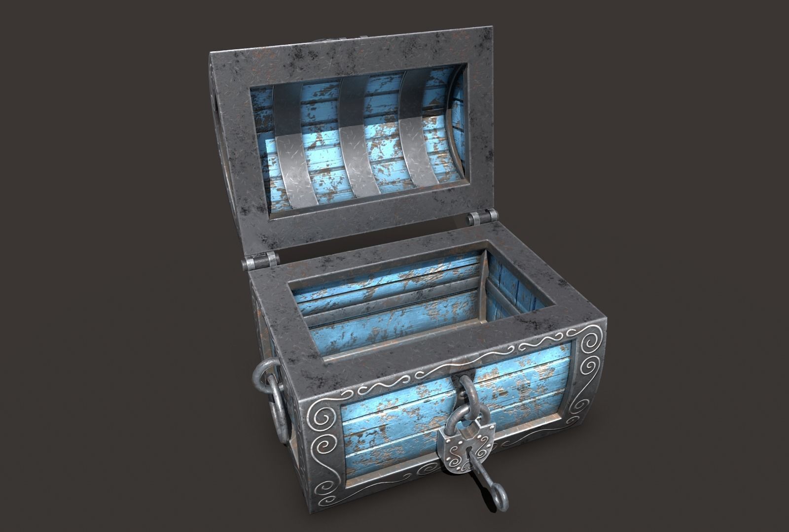magic chest Low-poly 3D model_21