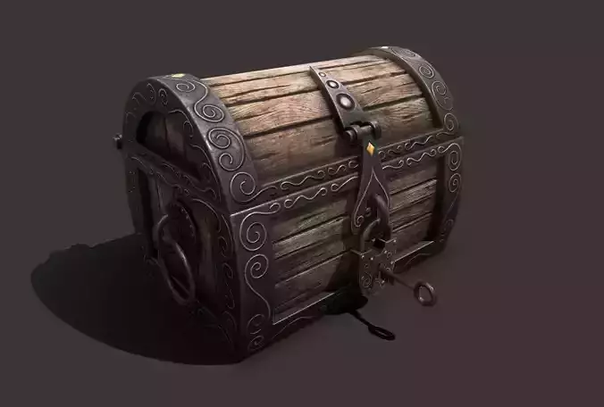 magic chest Low-poly 3D model