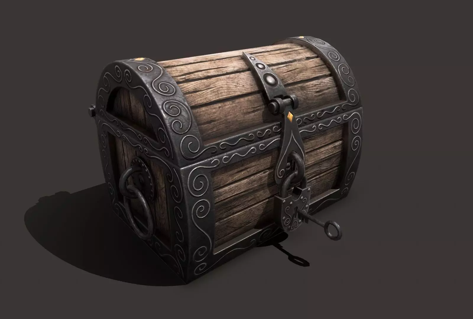 magic chest Low-poly 3D model_0