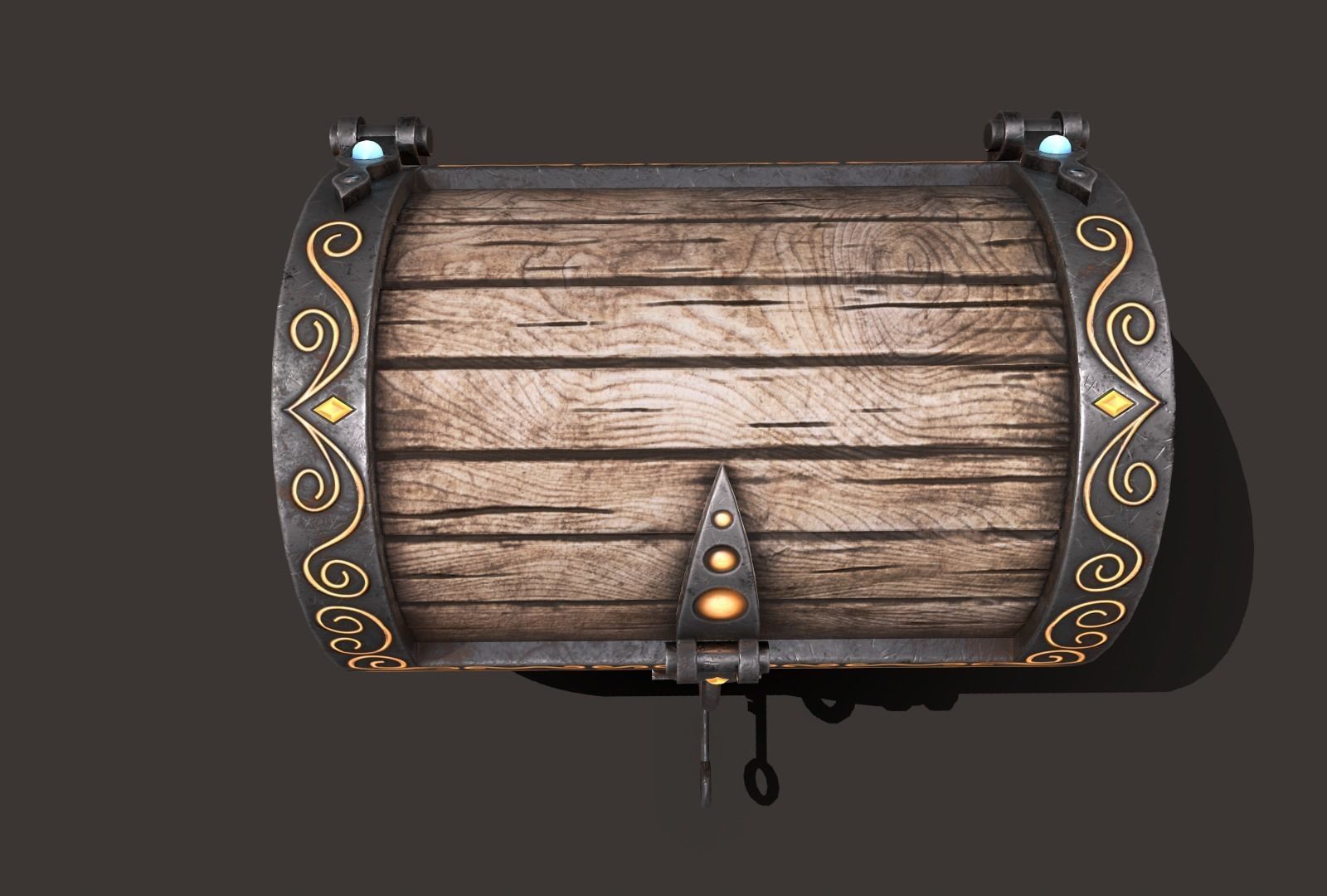 magic chest Low-poly 3D model_29