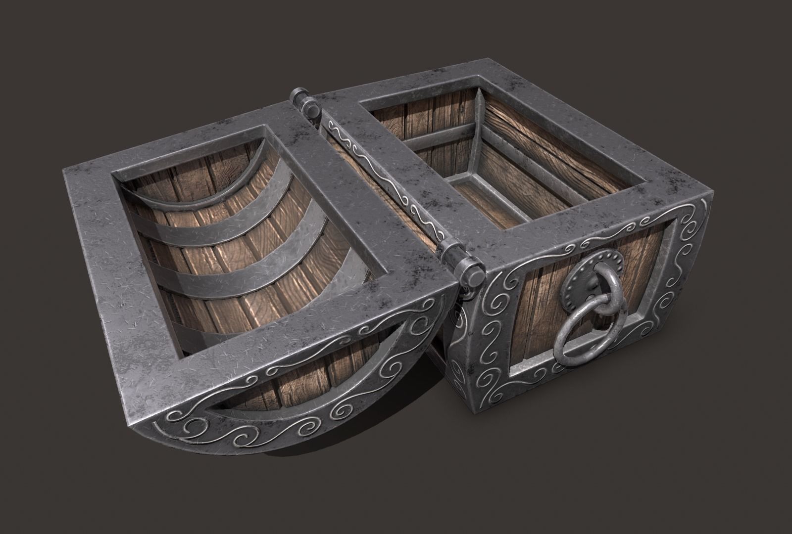 magic chest Low-poly 3D model_26