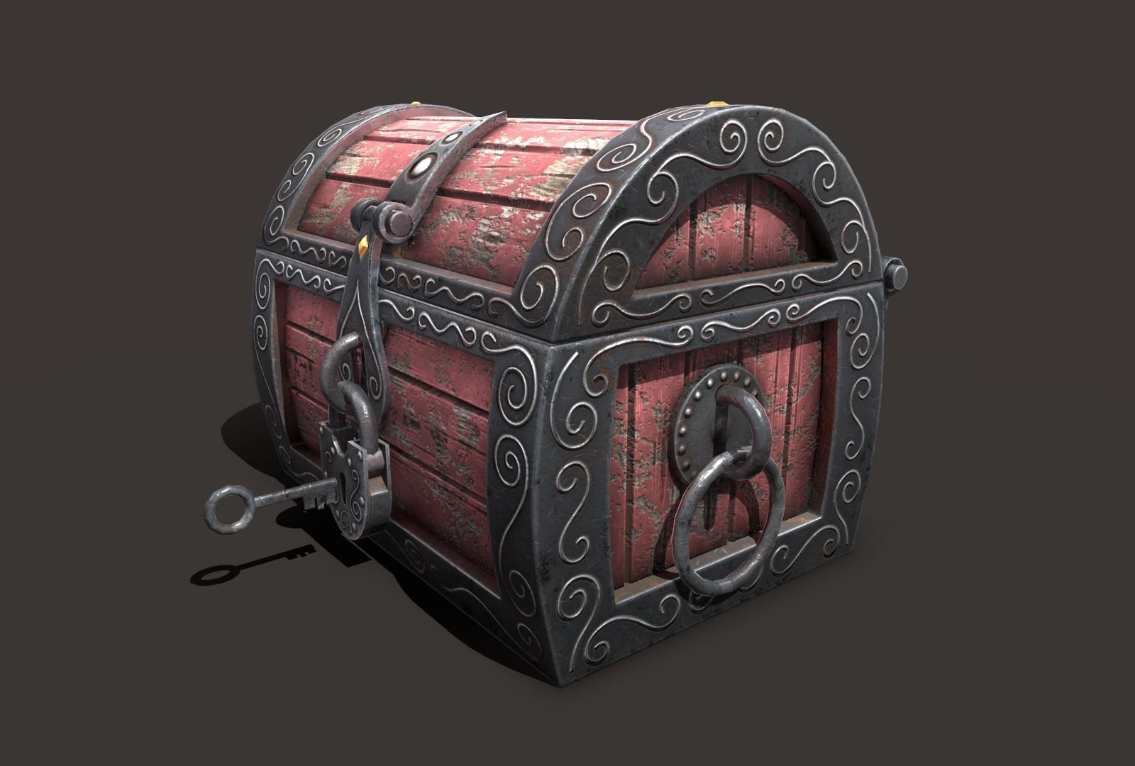 magic chest Low-poly 3D model_10