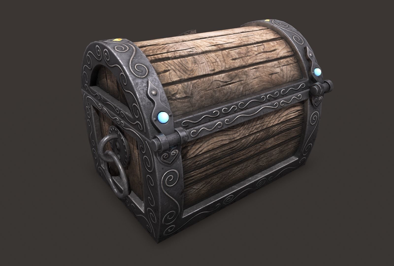 magic chest Low-poly 3D model_11