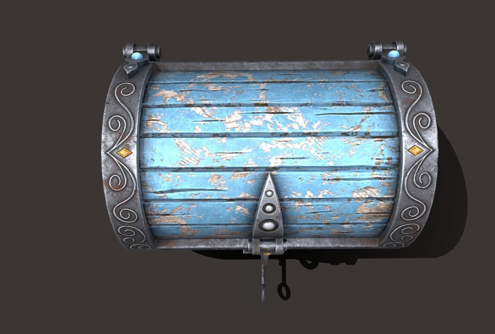 magic chest Low-poly 3D model_30