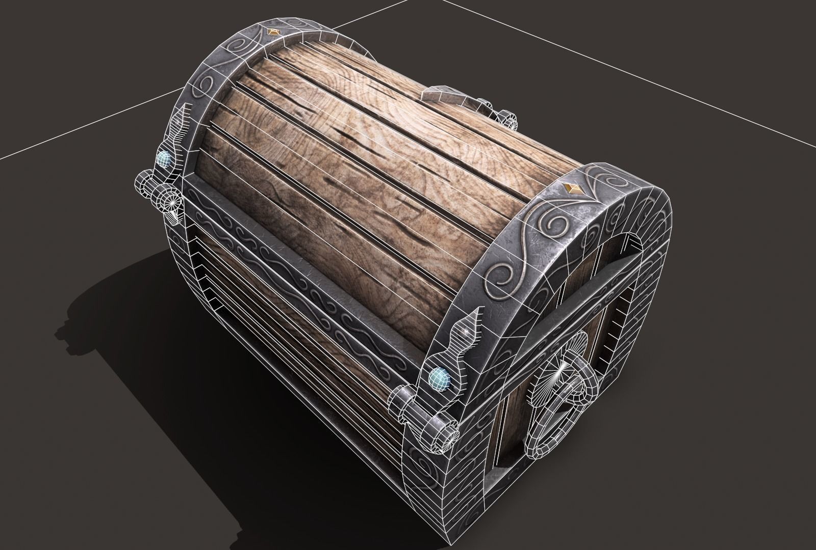 magic chest Low-poly 3D model_16