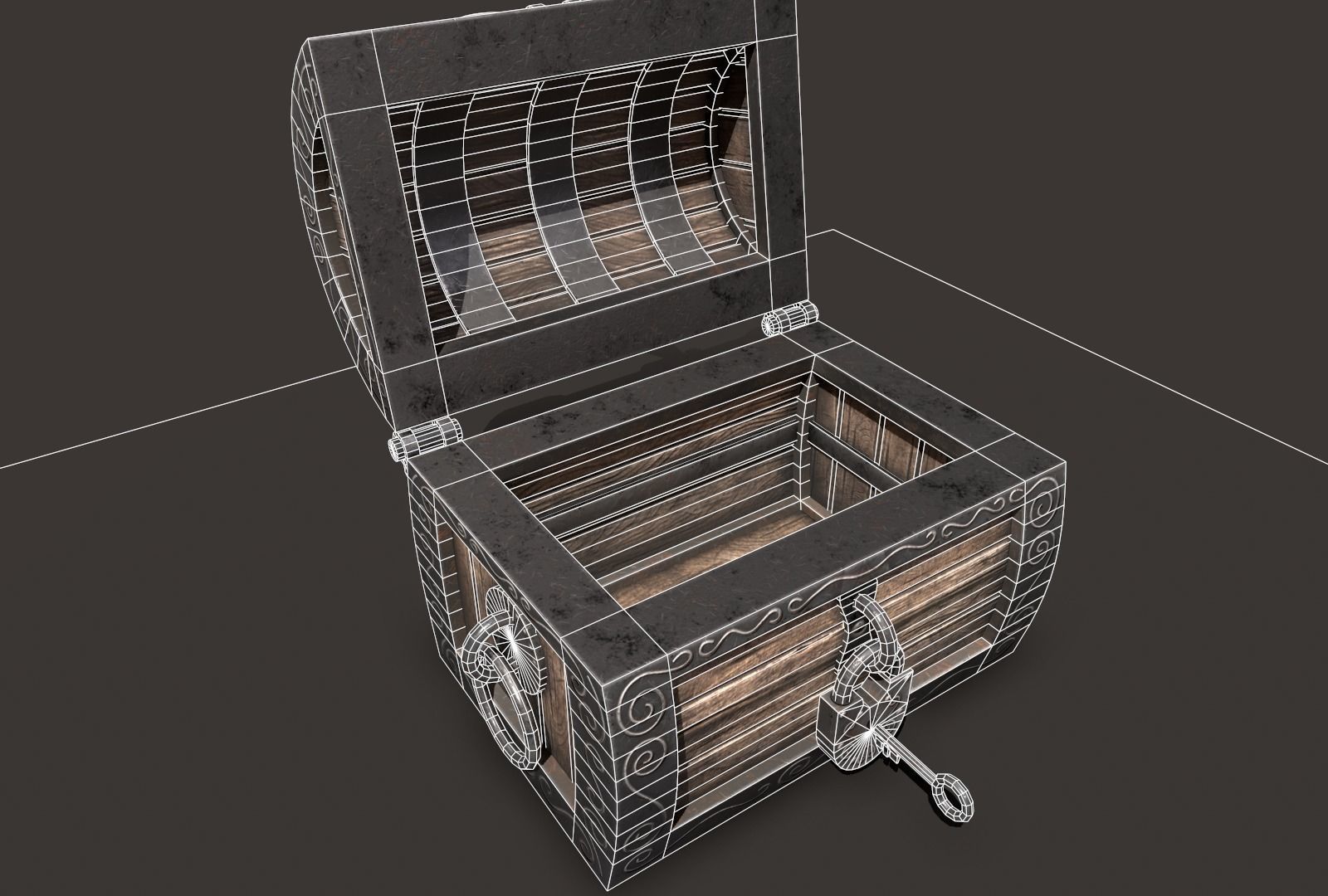 magic chest Low-poly 3D model_23